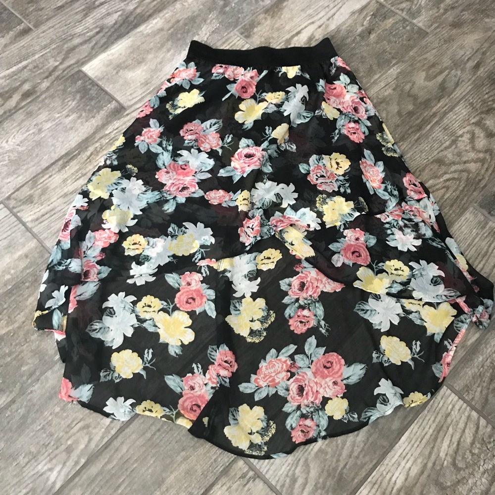 Guess High low floral skirt
